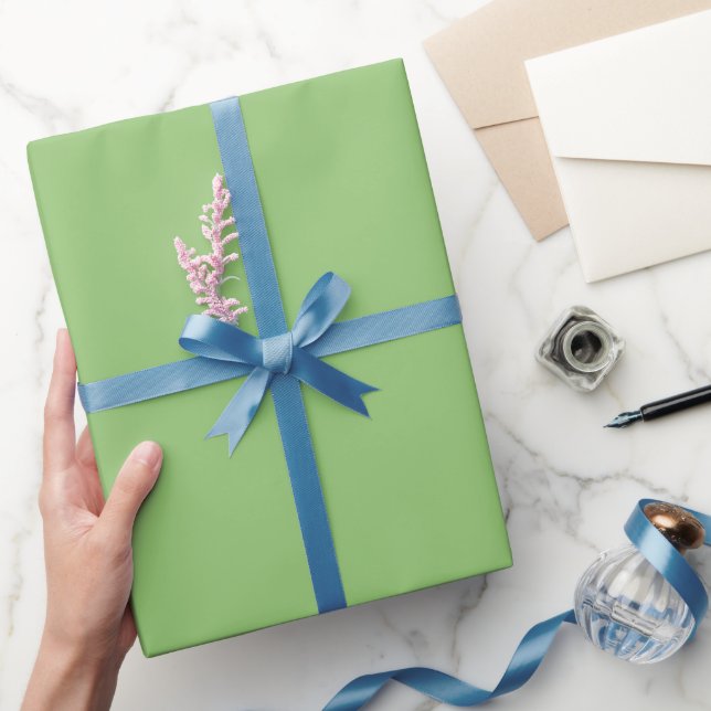 Plain Pistachio Green Colour Shade Tone Wrapping Paper (Gifting)