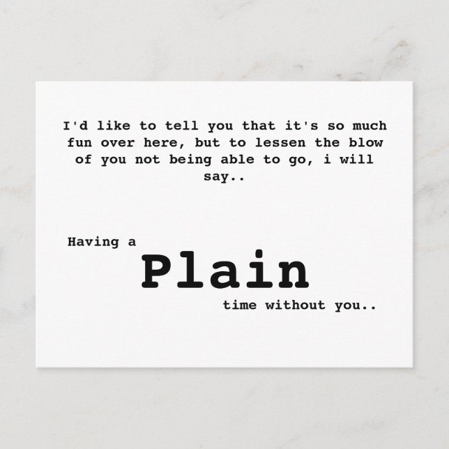 Plain postcard (Front)