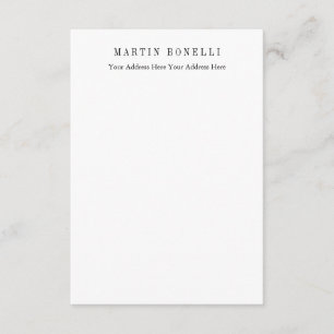 Plain Professional Black & White Minimalist Enclosure Card