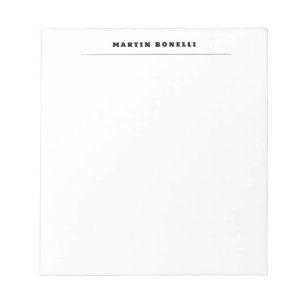 Plain Professional Black & White Minimalist Notepad