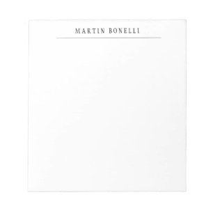 Plain Professional Black & White Minimalist Notepad