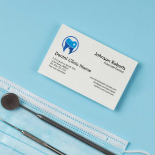 Plain Professional Dental clinic dentist doctor Business Card