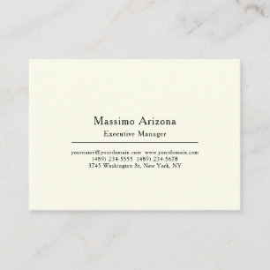 Plain Professional Modern Minimailst Business Card