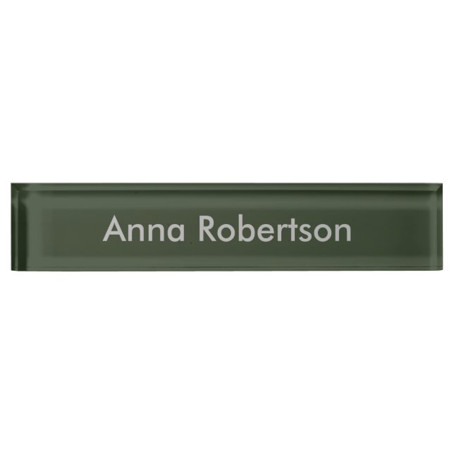Plain Professional Trendy Minimalist Name Nameplate (Front)