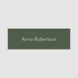Plain Professional Trendy Minimalist Name Tag