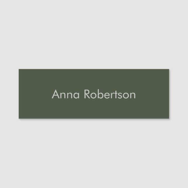 Plain Professional Trendy Minimalist  Name Tag (Front)