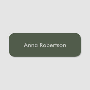 Plain Professional Trendy Minimalist Name Tag