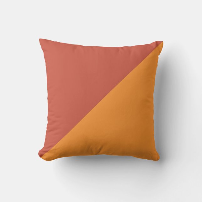 Plain Red and Orange Background Cushion (Front)
