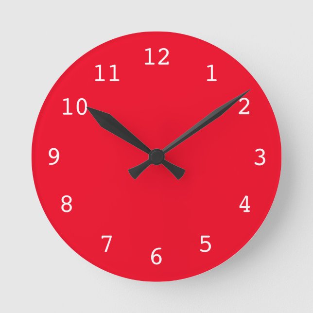 Plain red clock (Front)