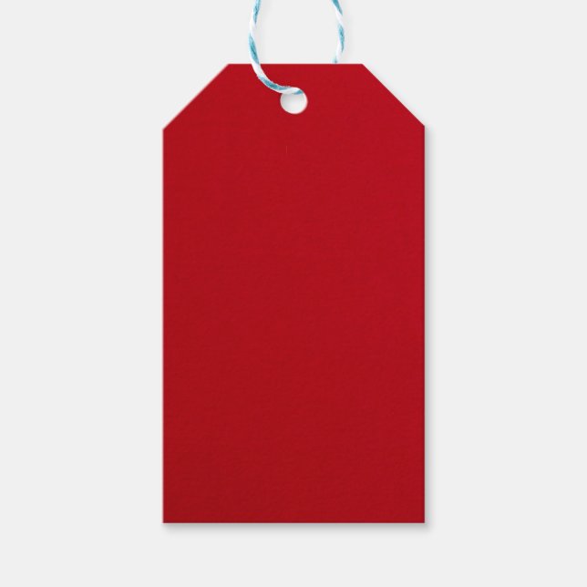 Plain Red Colour Gift Tags (Front)