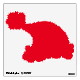 Plain Red Colour Santa Wall Decal