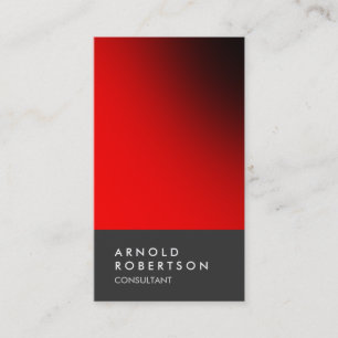 Plain Red Grey Trendy Consultant Business Card