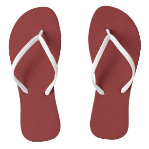 Plain red jandals