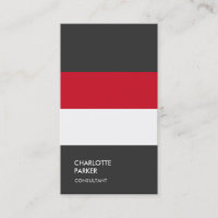 Plain Red White Grey Trendy Minimalist Modern