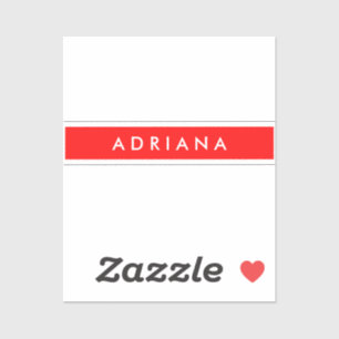 Plain Red White Professional Minimalist Name
