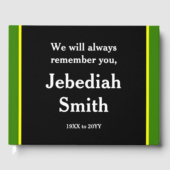 Plain, Respectable Memories Guestbook (Front)