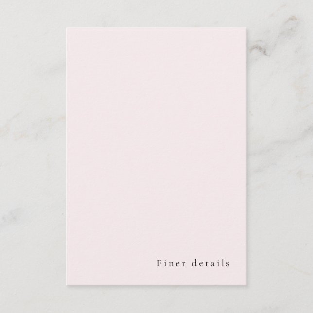 Plain Romantic Simple Soft Blush Solid Background  Enclosure Card (Front)