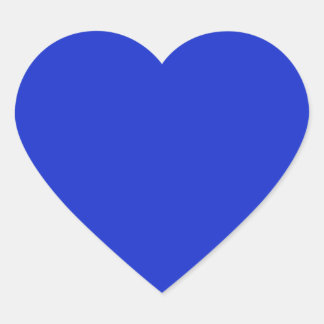 Plain Royal Blue Heart Sticker