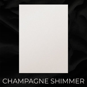 Plain Sample 5" x 7" Champagne Shimmer Wedding Invitation