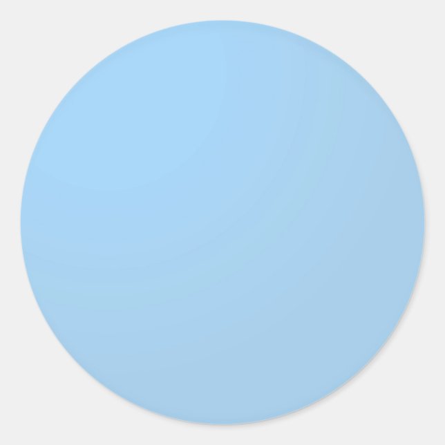 Plain Shades : Baby Blue Classic Round Sticker (Front)
