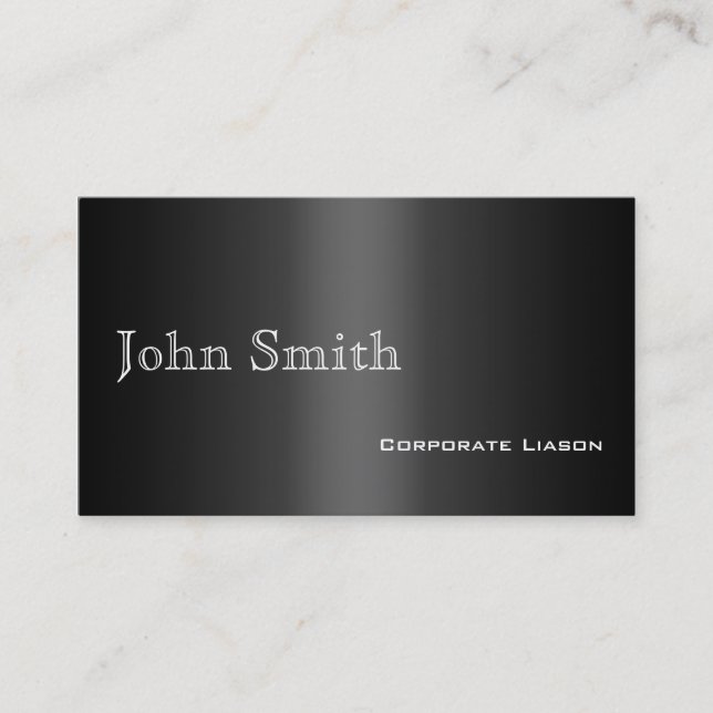 Plain Shades of Grey Professional Business Cards (Front)