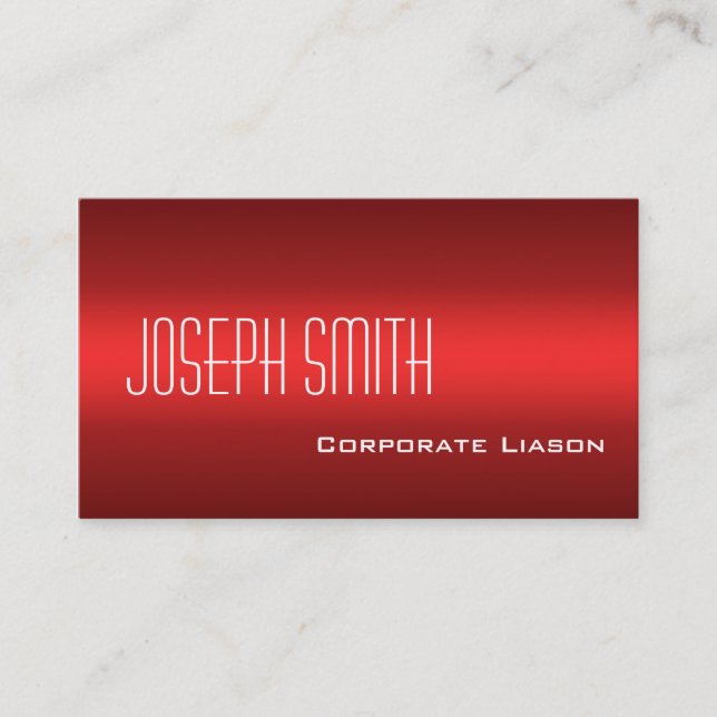 Plain Shades of Red Professional Business Cards (Front)