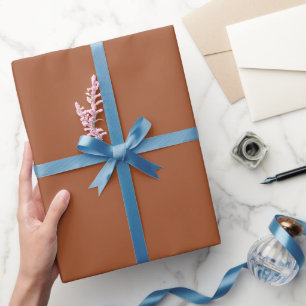 Plain Sienna Brown Colour Shade Tone Wrapping Paper