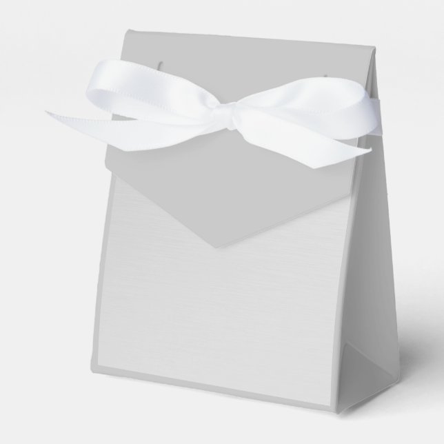 Plain Silver  Favour Box (Front Side)