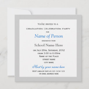 Plain, simple add your photo graduation invitation