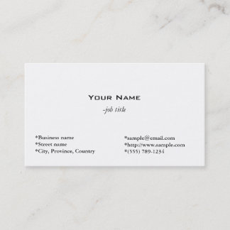 plain, simple and cool white profile card
