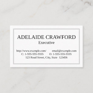 Plain, Simple, and Dapper Business Card