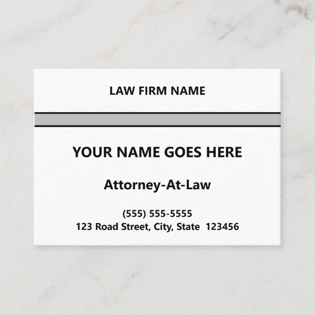Plain, Simple, and Minimal Lawyer Business Card (Front)