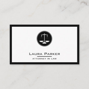 Plain Simple Attorney Law Professional Scale Business Card