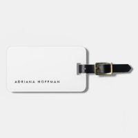 Plain Simple Black White Minimalist Name
