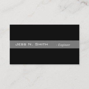 Plain,simple,elegant black business card. card