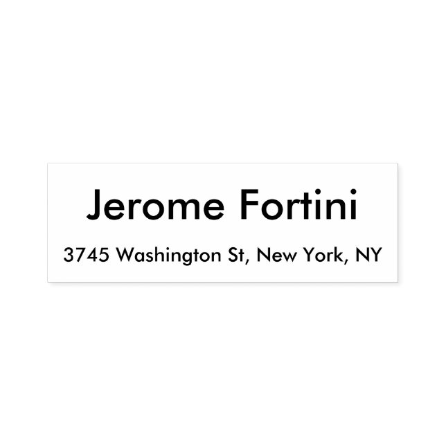 Plain Simple Elegant Black & White Minimalist Self-inking Stamp (Design)