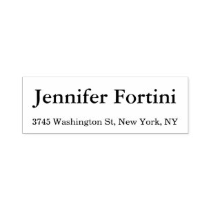 Plain Simple Elegant Black & White Self-inking Stamp