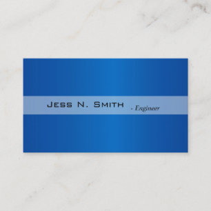 Plain,simple,elegant blue business card. card