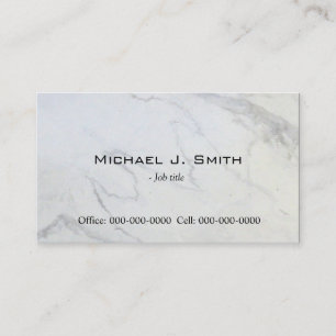 Plain,simple,elegant marble business card. business card