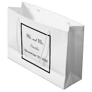 Plain Simple Elegant Wedding Large Gift Bag