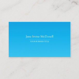 Plain & Simple Gradient Blue Business Card