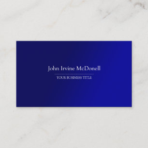 Plain & Simple Gradient Blue Business Card