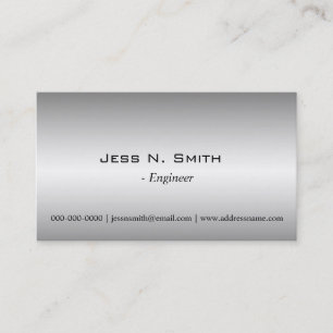 Plain,simple,metal shining business card. business card
