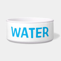 Plain Simple Minimal White & Blue Water Cat Or Dog