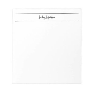 Plain Simple Modern Minimalist Handwriting Notepad
