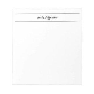 Plain Simple Modern Minimalist Handwriting Notepad