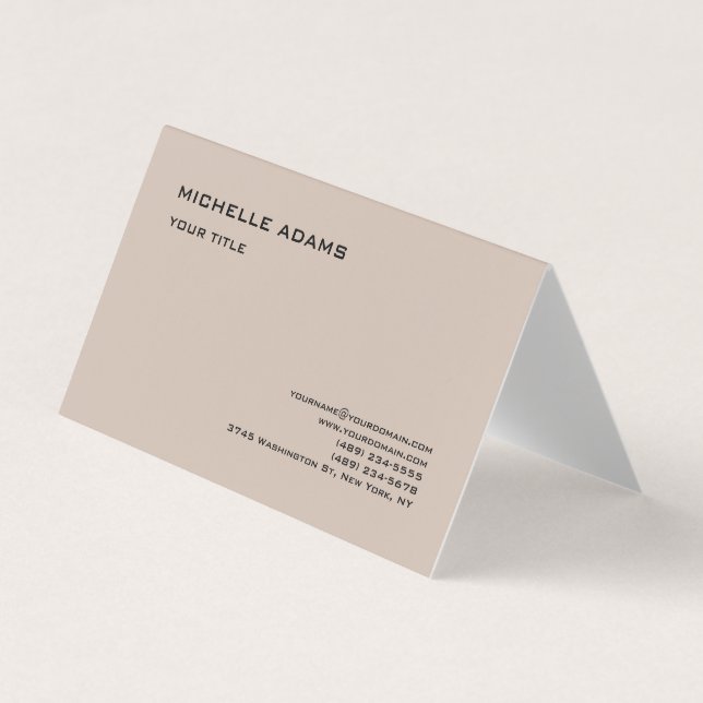Plain Simple Professional Modern Business Card (Front)