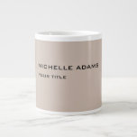 Plain Simple Professional Modern Large Coffee Mug<br><div class="desc">This template can be customised to meet all professional occupations.</div>