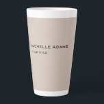 Plain Simple Professional Modern Latte Mug<br><div class="desc">This template can be customised to meet all professional occupations.</div>
