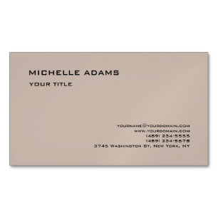 Plain Simple Professional Modern Magnetic Business Card